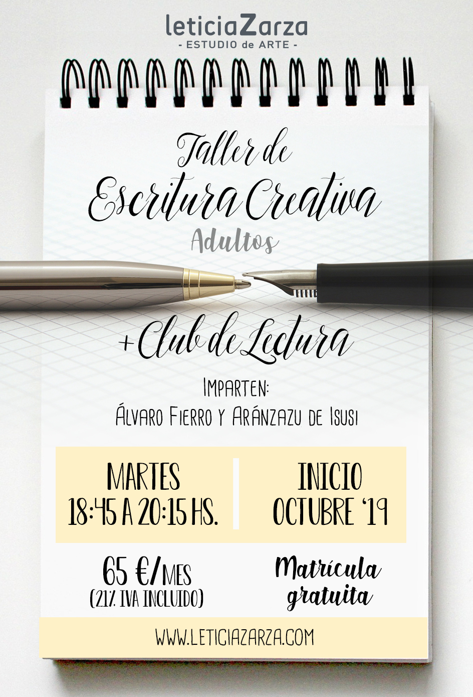 ESCRITURA CREATIVA Y CLUB DE LECTURA