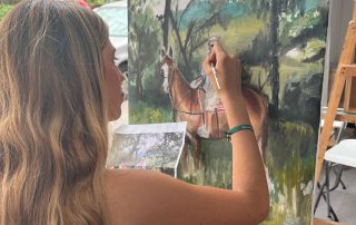 Rocío Gil @rociogilj pintando esta mañana 🌞