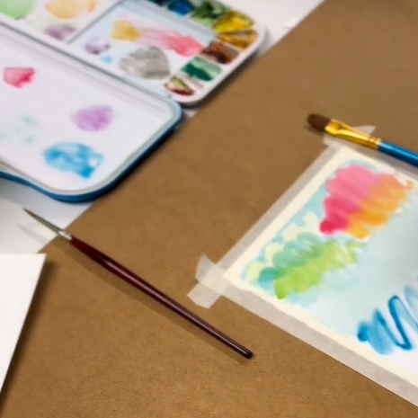 Hoy hemos empezado el taller de ACUARELA I (Nivel Iniciación) 🎉