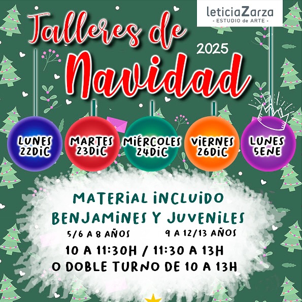 ¡Ya podéis reservar los talleres de Navidad!🎄🎁