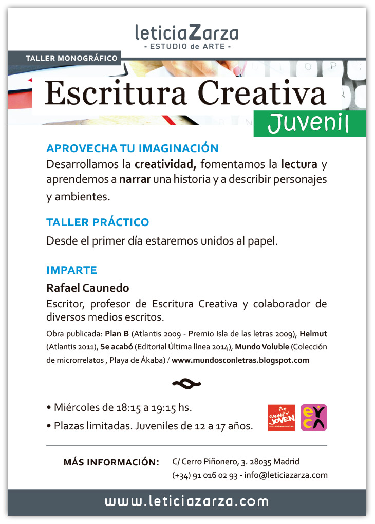 Taller Escritura creativa juvenil